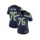 Women Nike Seattle Seahawks #76 Duane Brown Navy Blue Team Color Vapor Untouchable Limited Player NFL Jersey