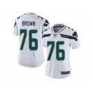 Women Nike Seattle Seahawks #76 Duane Brown White Vapor Untouchable Limited Player NFL Jersey