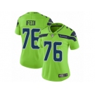 Women Nike Seattle Seahawks #76 Germain Ifedi Vapor Untouchable Limited Green NFL Jersey