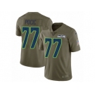 Women Nike Seattle Seahawks #77 Ethan Pocic Limited Olive 2017 Salute to Service NFL Jersey