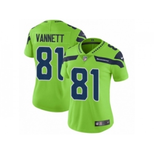 Women Nike Seattle Seahawks #81 Nick Vannett Vapor Untouchable Limited Green NFL Jersey