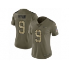 Women Nike Seattle Seahawks #9 Jon Ryan Limited Olive Camo 2017 Salute to Service NFL Jersey