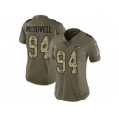 Women Nike Seattle Seahawks #94 Malik McDowell Limited Olive Camo 2017 Salute to Service NFL Jersey