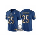 Women Seattle Seahawks #25 Richard Sherman NFC 2017 Pro Bowl Blue Gold Limited Jersey