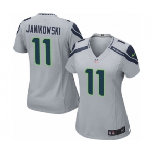 Women's Nike Seattle Seahawks #11 Sebastian Janikowski Game Grey Alternate NFL Jersey