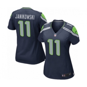 Women's Nike Seattle Seahawks #11 Sebastian Janikowski Game Navy Blue Team Color NFL Jersey