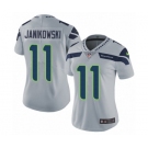 Women's Nike Seattle Seahawks #11 Sebastian Janikowski Grey Alternate Vapor Untouchable Limited Player NFL Jersey