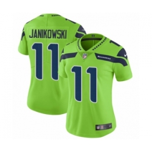 Women's Nike Seattle Seahawks #11 Sebastian Janikowski Limited Green Rush Vapor Untouchable NFL Jersey