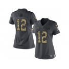 Women's Nike Seattle Seahawks 12th Fan Limited Black 2016 Salute to Service NFL Jersey