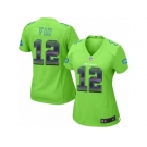 Women's Nike Seattle Seahawks 12th Fan Limited Green Strobe NFL Jersey