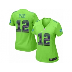 Women's Nike Seattle Seahawks 12th Fan Limited Green Strobe NFL Jersey