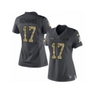 Women's Nike Seattle Seahawks #17 Braylon Edwards Limited Black 2016 Salute to Service NFL Jersey