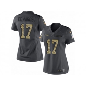 Women's Nike Seattle Seahawks #17 Braylon Edwards Limited Black 2016 Salute to Service NFL Jersey