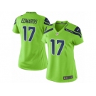 Women's Nike Seattle Seahawks #17 Braylon Edwards Limited Green Rush NFL Jersey