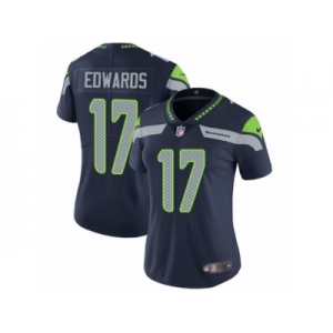 Women's Nike Seattle Seahawks #17 Braylon Edwards Vapor Untouchable Limited Steel Blue Team Color NFL Jersey