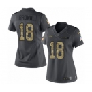 Women's Nike Seattle Seahawks #18 Jaron Brown Limited Black 2016 Salute to Service NFL Jersey