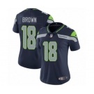 Women's Nike Seattle Seahawks #18 Jaron Brown Navy Blue Team Color Vapor Untouchable Limited Player NFL Jersey