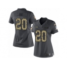 Women's Nike Seattle Seahawks #20 Jeremy Lane Limited Black 2016 Salute to Service NFL Jersey