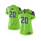 Women's Nike Seattle Seahawks #20 Jeremy Lane Limited Green Rush NFL Jersey