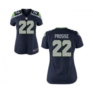 Women's Nike Seattle Seahawks #22 C.J. Prosise Blue Team Color NFL Jersey