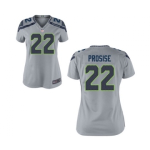 Women's Nike Seattle Seahawks #22 C.J. Prosise Grey Alternate NFL Jersey