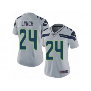 Women's Nike Seattle Seahawks #24 Marshawn Lynch Vapor Untouchable Limited Grey Alternate NFL Jersey