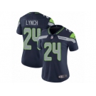 Women's Nike Seattle Seahawks #24 Marshawn Lynch Vapor Untouchable Limited Steel Blue Team Color NFL Jersey