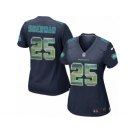 Women's Nike Seattle Seahawks #25 Richard Sherman Limited Navy Blue Strobe NFL Jersey