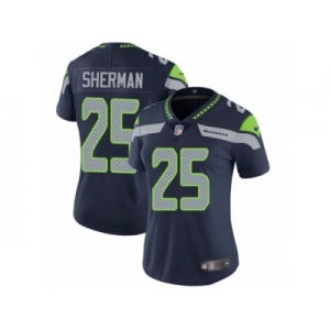 Women's Nike Seattle Seahawks #25 Richard Sherman Vapor Untouchable Limited Steel Blue Team Color NFL Jersey