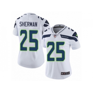 Women's Nike Seattle Seahawks #25 Richard Sherman Vapor Untouchable Limited White NFL Jersey