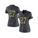 Women's Nike Seattle Seahawks #27 Eddie Lacy Limited Black 2016 Salute to Service NFL Jersey