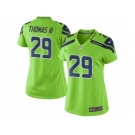 Women's Nike Seattle Seahawks #29 Earl Thomas III Green Stitched NFL Limited Rush Jersey