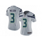 Women's Nike Seattle Seahawks #3 Russell Wilson Vapor Untouchable Limited Grey Alternate NFL Jersey