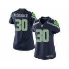 Women's Nike Seattle Seahawks #30 Bradley McDougald Limited Steel Blue Team Color NFL Jersey