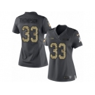 Women's Nike Seattle Seahawks #33 Tedric Thompson Limited Black 2016 Salute to Service NFL Jersey