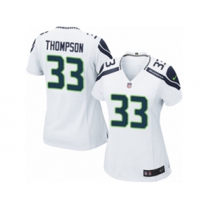 Women's Nike Seattle Seahawks #33 Tedric Thompson Limited White NFL Jersey