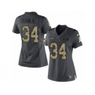 Women's Nike Seattle Seahawks #34 Thomas Rawls Limited Black 2016 Salute to Service NFL Jersey