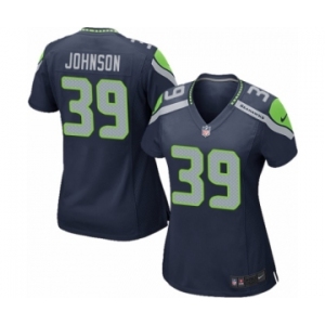 Women's Nike Seattle Seahawks #39 Dontae Johnson Game Navy Blue Team Color NFL Jersey