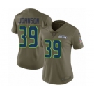 Women's Nike Seattle Seahawks #39 Dontae Johnson Limited Olive 2017 Salute to Service NFL Jersey