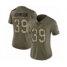 Women's Nike Seattle Seahawks #39 Dontae Johnson Limited Olive Camo 2017 Salute to Service NFL Jersey