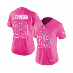 Women's Nike Seattle Seahawks #39 Dontae Johnson Limited Pink Rush Fashion NFL Jersey