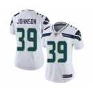 Women's Nike Seattle Seahawks #39 Dontae Johnson White Vapor Untouchable Elite Player NFL Jersey