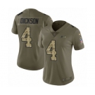 Women's Nike Seattle Seahawks #4 Michael Dickson Limited Olive Camo 2017 Salute to Service NFL Jersey