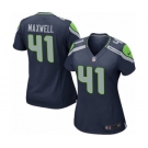 Women's Nike Seattle Seahawks #41 Byron Maxwell Game Navy Blue Team Color NFL Jersey