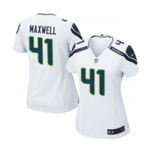 Women's Nike Seattle Seahawks #41 Byron Maxwell Game White NFL Jersey