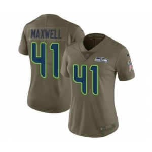 Women's Nike Seattle Seahawks #41 Byron Maxwell Limited Olive 2017 Salute to Service NFL Jersey