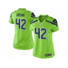 Women's Nike Seattle Seahawks #42 Arthur Brown Limited Green Rush NFL Jersey