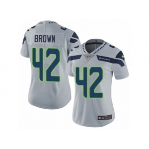 Women's Nike Seattle Seahawks #42 Arthur Brown Vapor Untouchable Limited Grey Alternate NFL Jersey