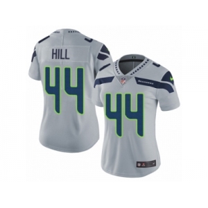 Women's Nike Seattle Seahawks #44 Delano Hill Vapor Untouchable Limited Grey Alternate NFL Jersey