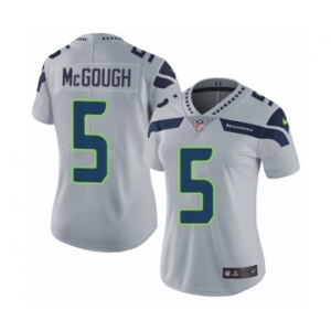 Women's Nike Seattle Seahawks #5 Alex McGough Grey Alternate Vapor Untouchable Limited Player NFL Jersey